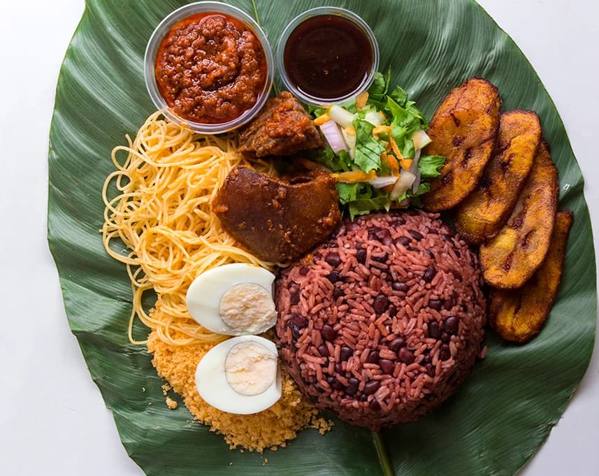 Waakye with fish